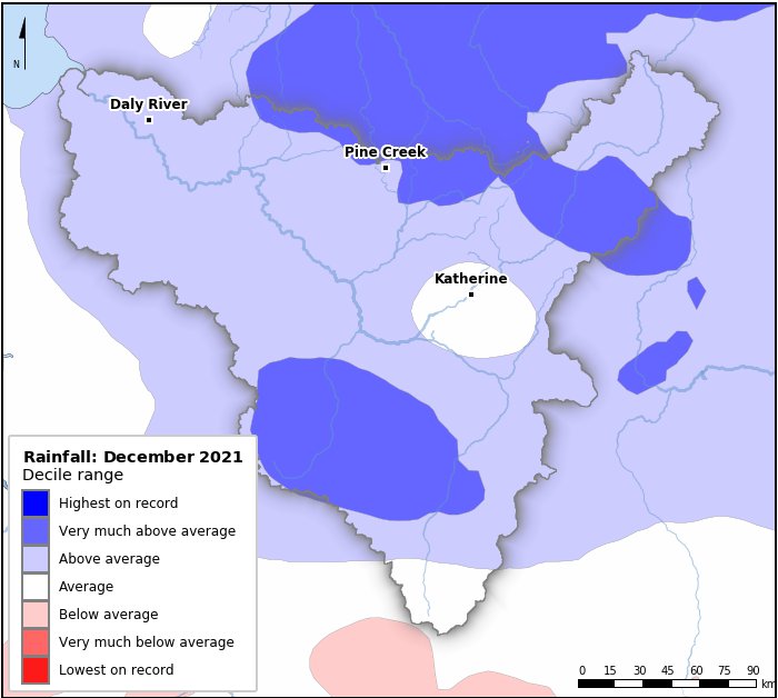 Rainfall deciles: December 2021