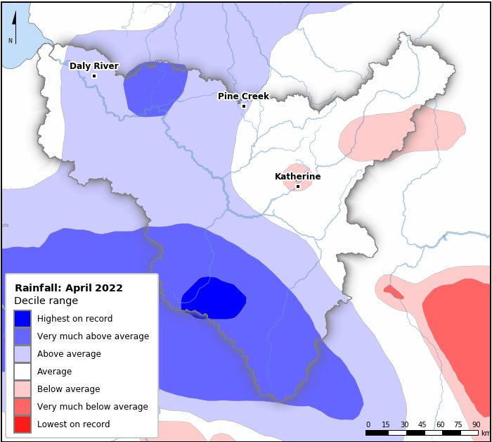 Rainfall deciles: April 2022
