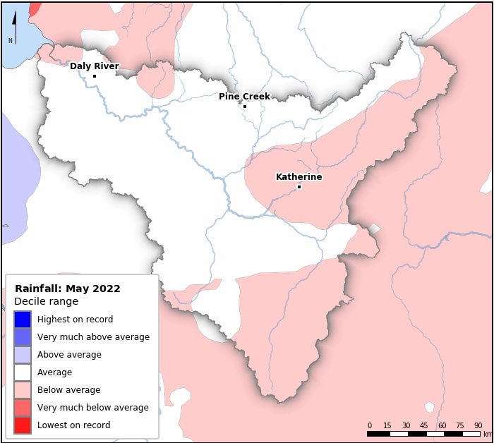 Rainfall deciles: May 2022