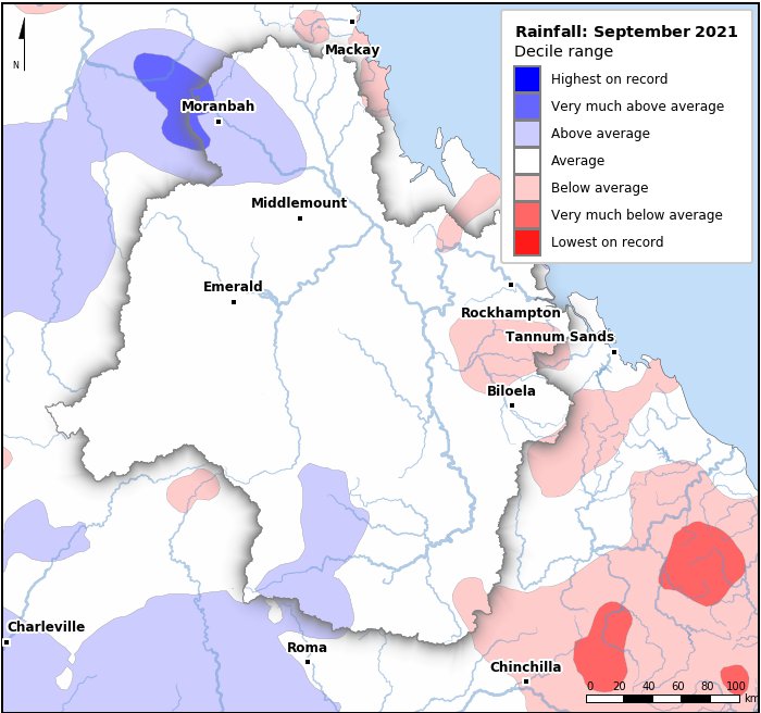 Rainfall deciles: September 2021
