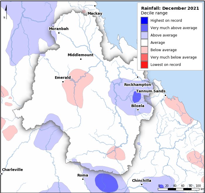 Rainfall deciles: December 2021