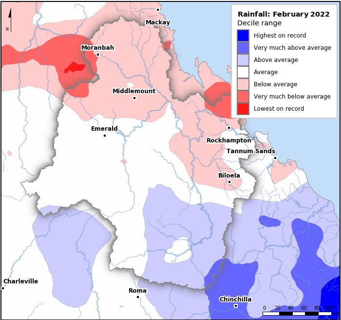 Rainfall deciles: February 2022