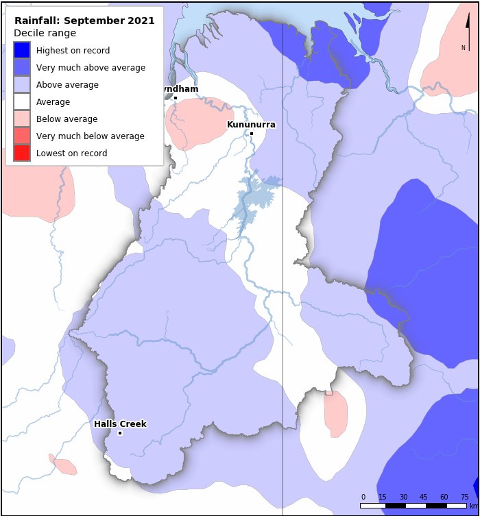 Rainfall deciles: September 2021