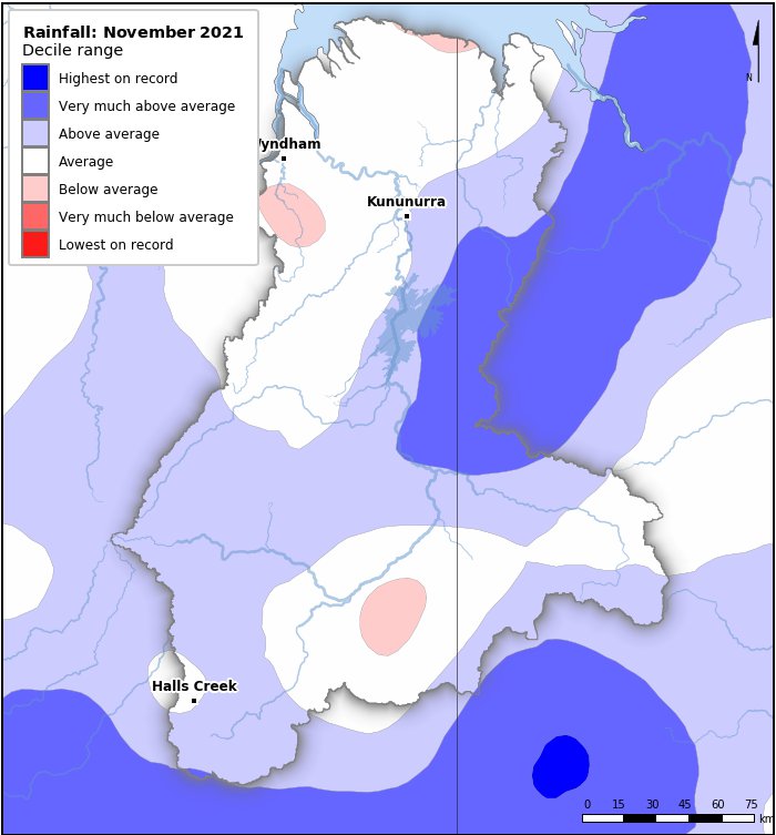 Rainfall deciles: November 2021