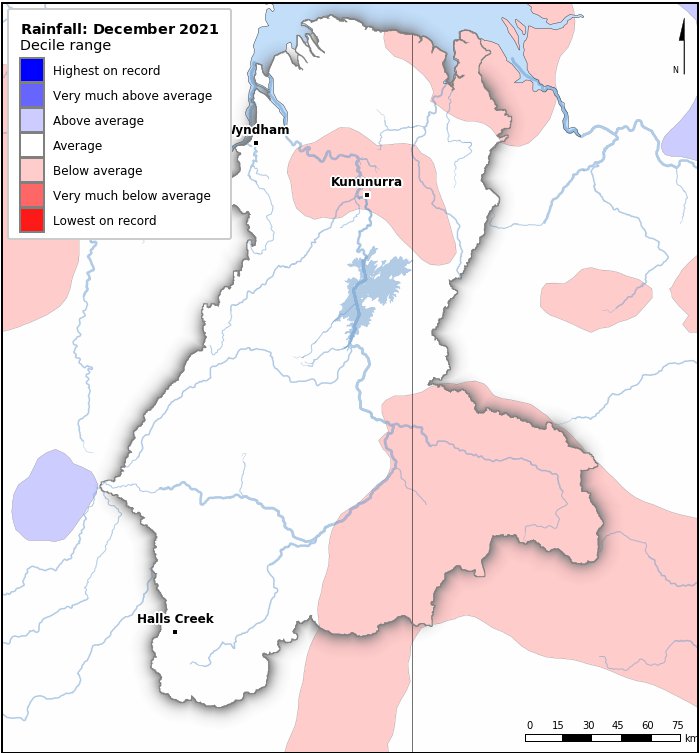 Rainfall deciles: December 2021