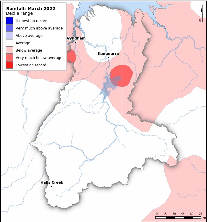 Rainfall deciles: March 2022
