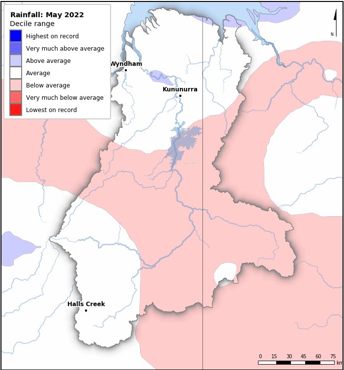 Rainfall deciles: May 2022