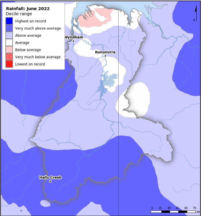 Rainfall deciles: June 2022