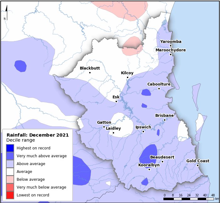 Rainfall deciles: December 2021