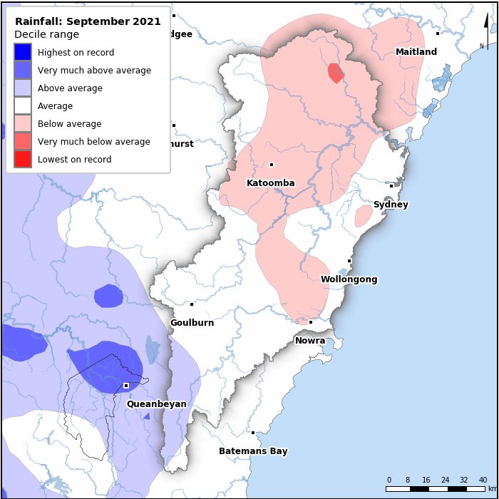 Rainfall deciles: September 2021
