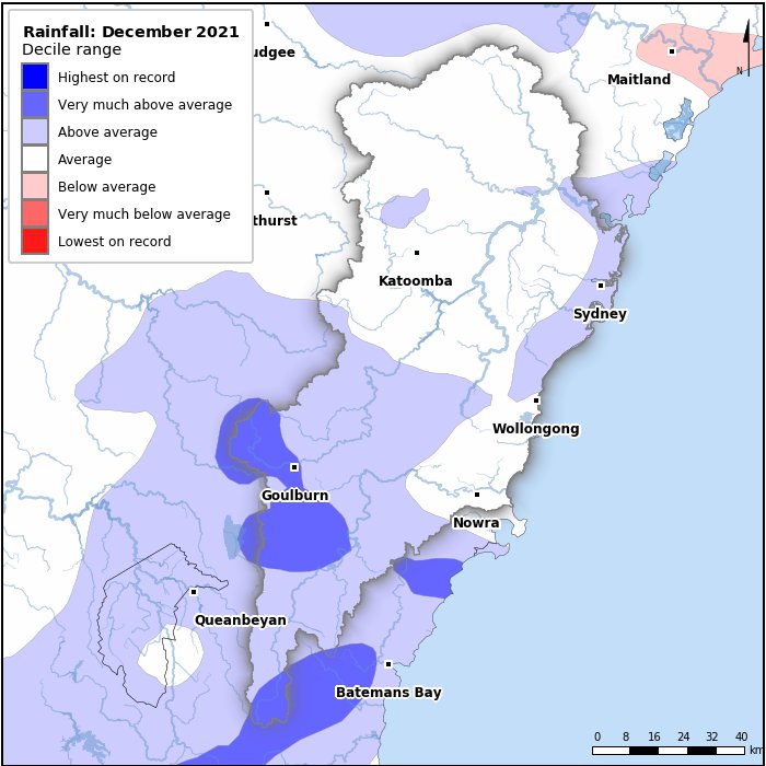 Rainfall deciles: December 2021