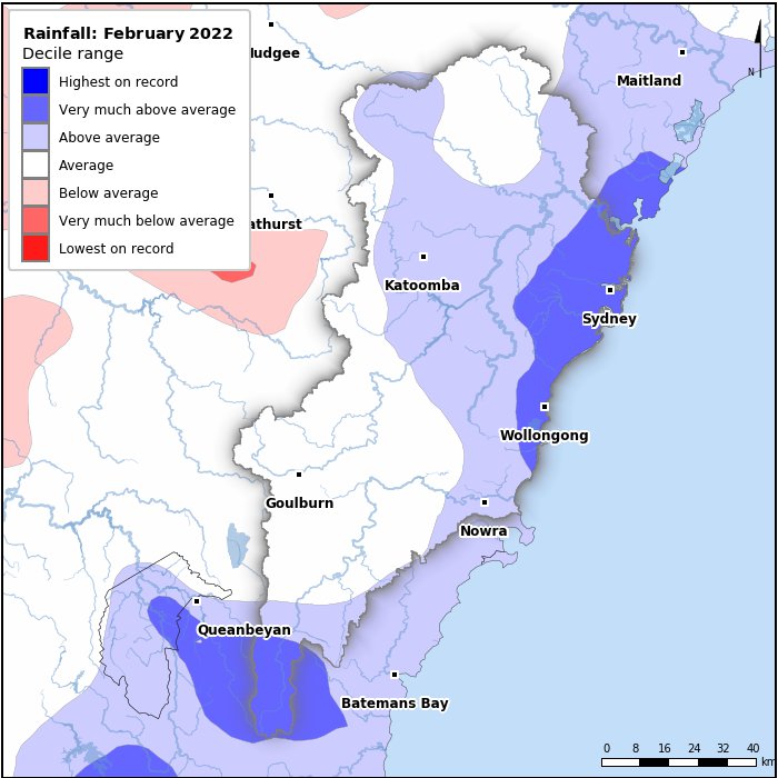 Rainfall deciles: February 2022