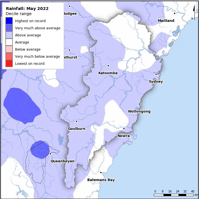 Rainfall deciles: May 2022