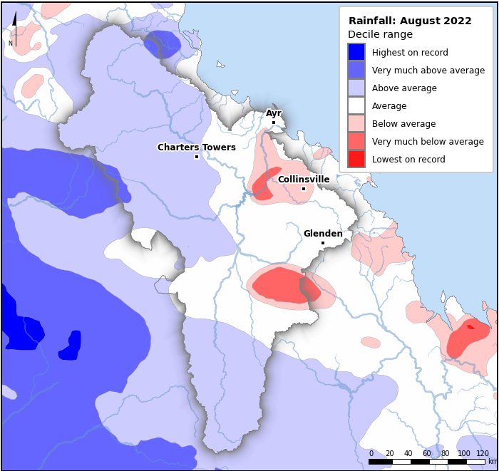Rainfall deciles: August 2022