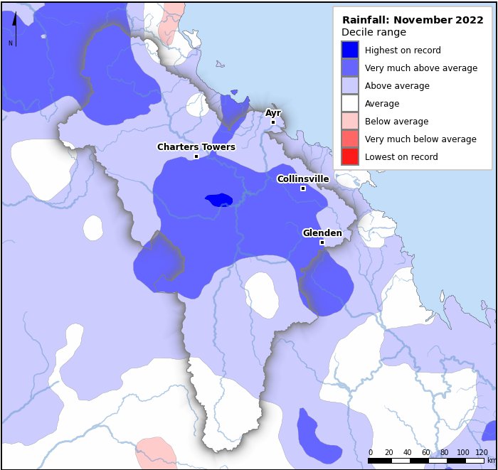 Rainfall deciles: November 2022