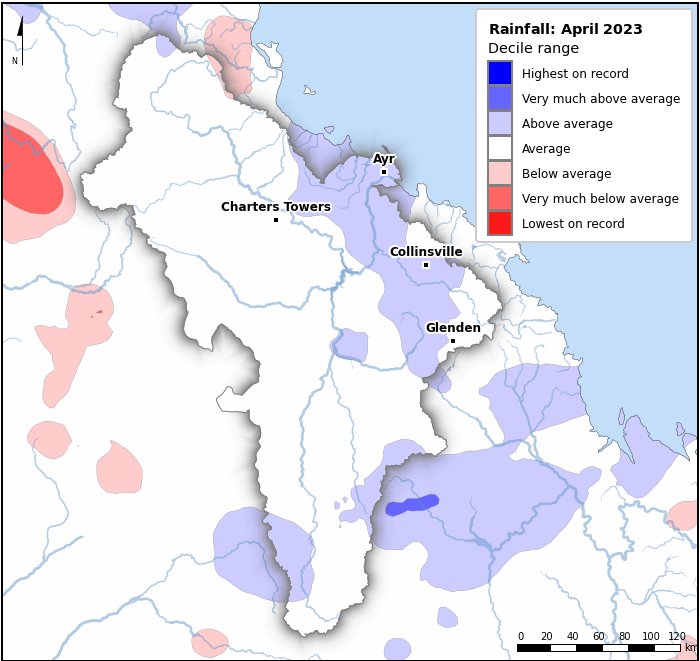 Rainfall deciles: April 2023