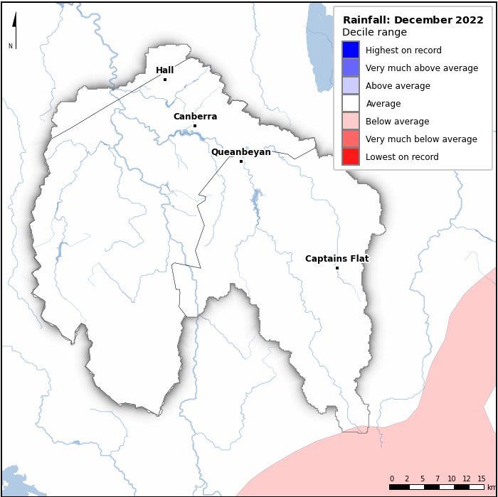 Rainfall deciles: December 2022
