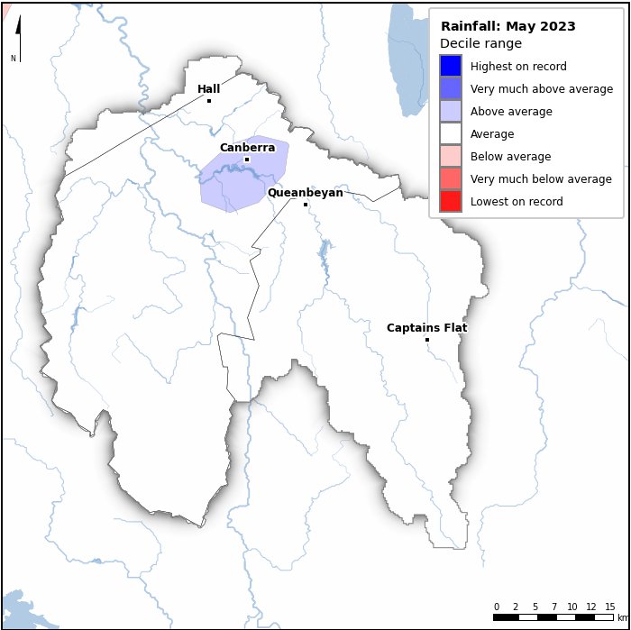 Rainfall deciles: May 2023