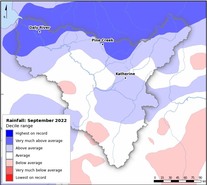 Rainfall deciles: September 2022