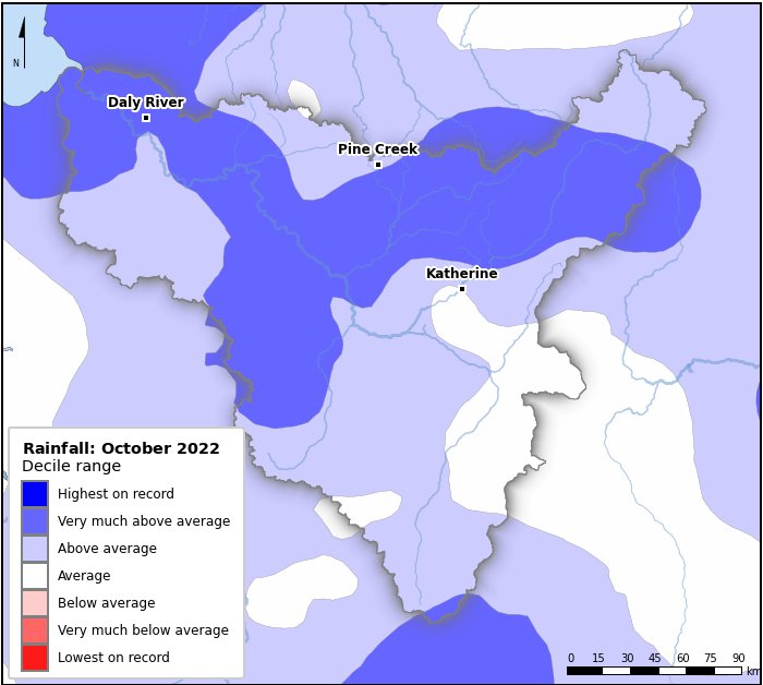 Rainfall deciles: October 2022