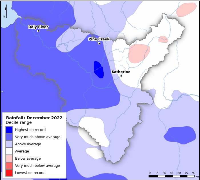 Rainfall deciles: December 2022