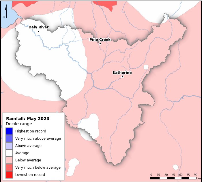 Rainfall deciles: May 2023