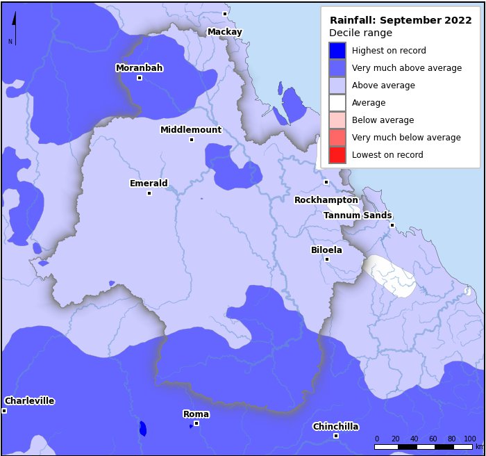 Rainfall deciles: September 2022
