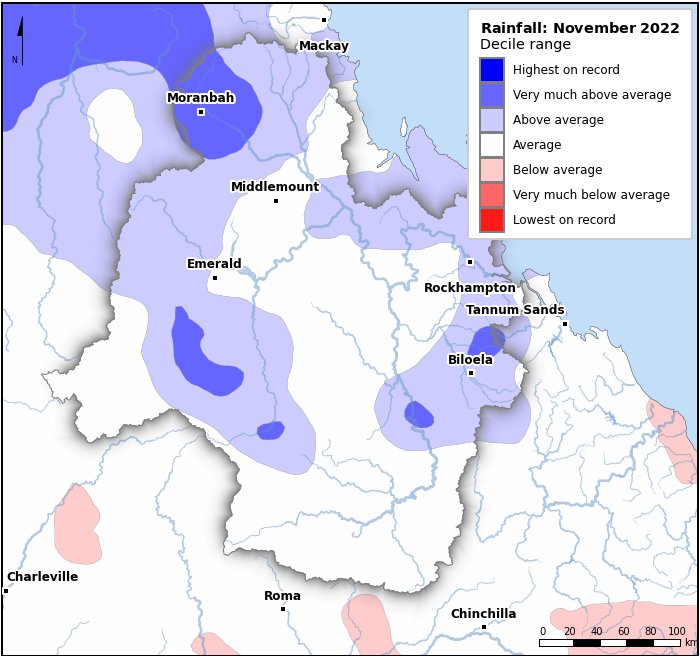 Rainfall deciles: November 2022