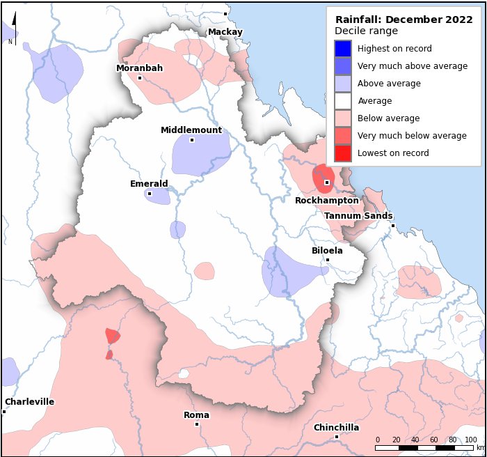 Rainfall deciles: December 2022
