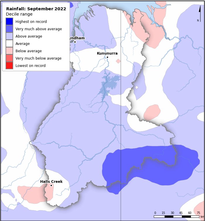 Rainfall deciles: September 2022