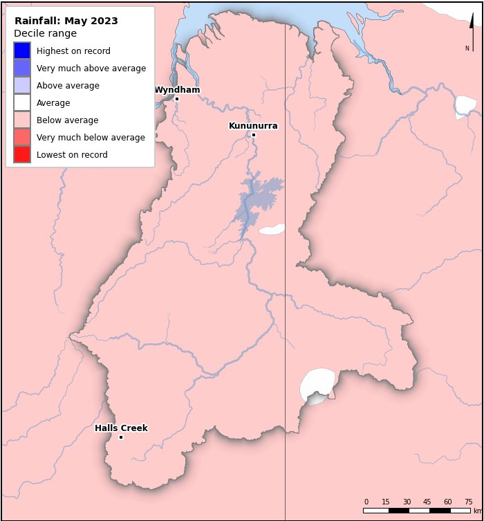 Rainfall deciles: May 2023