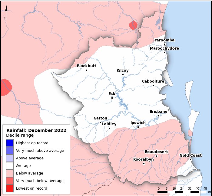 Rainfall deciles: December 2022
