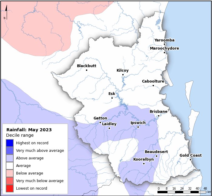 Rainfall deciles: May 2023