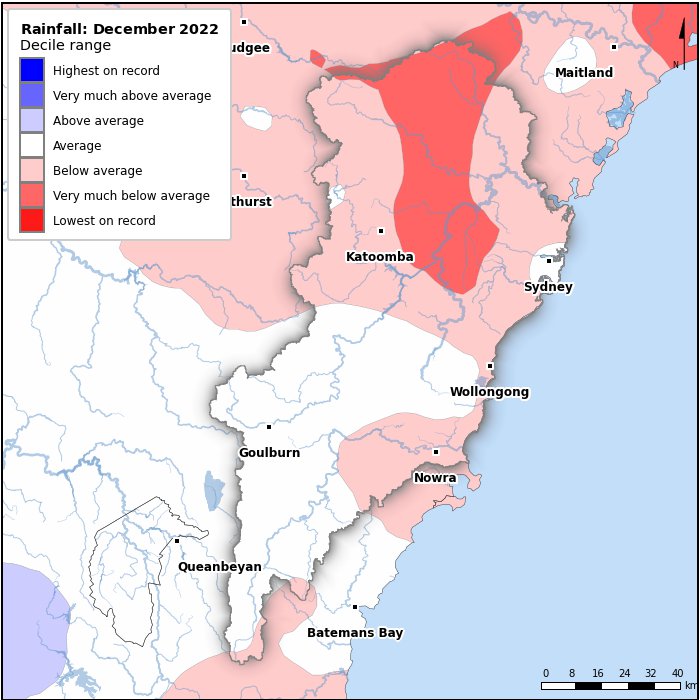 Rainfall deciles: December 2022