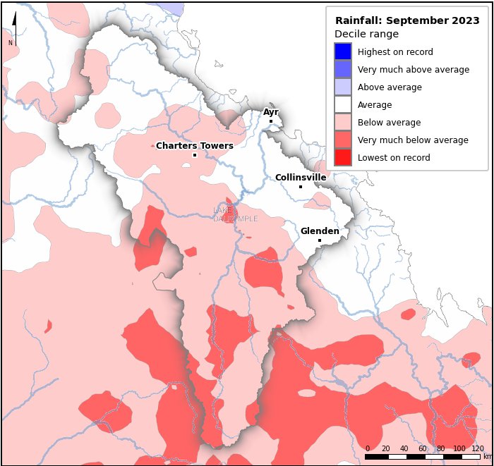 Rainfall deciles: September 2023