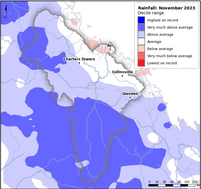 Rainfall deciles: November 2023