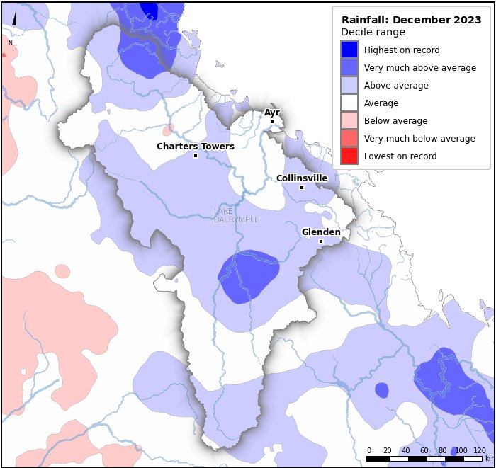Rainfall deciles: December 2023