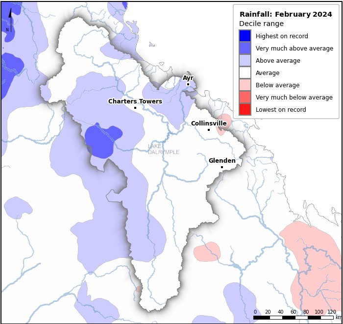 Rainfall deciles: February 2024