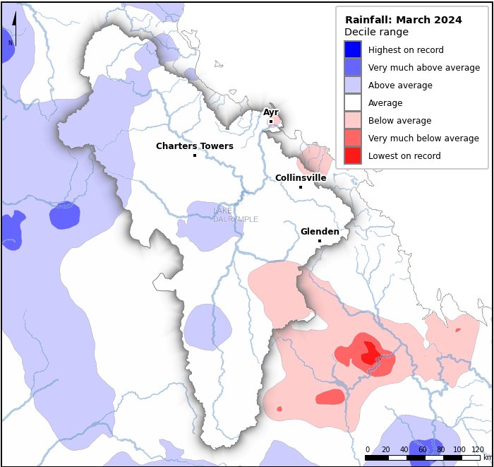 Rainfall deciles: March 2024