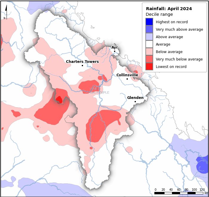 Rainfall deciles: April 2024