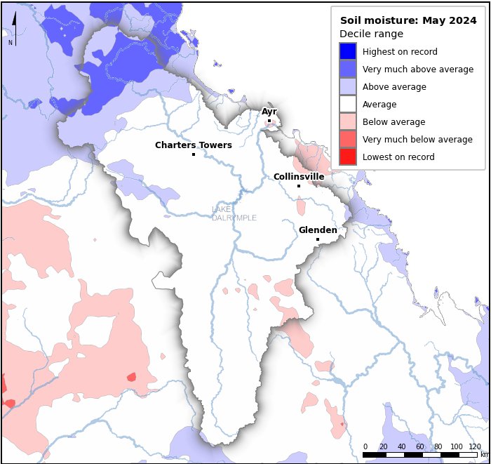 Soil moisture deciles: May 2024