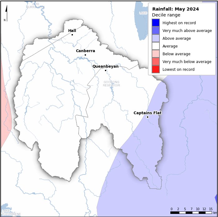 Rainfall deciles: May 2024