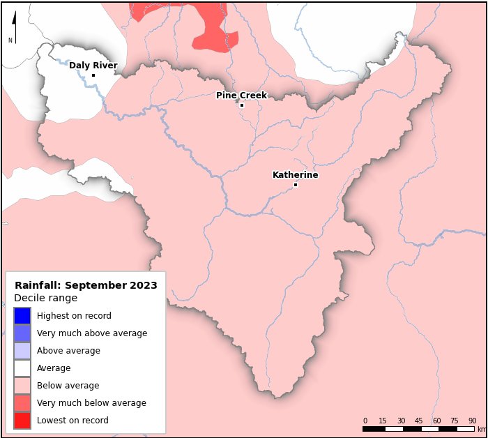 Rainfall deciles: September 2023