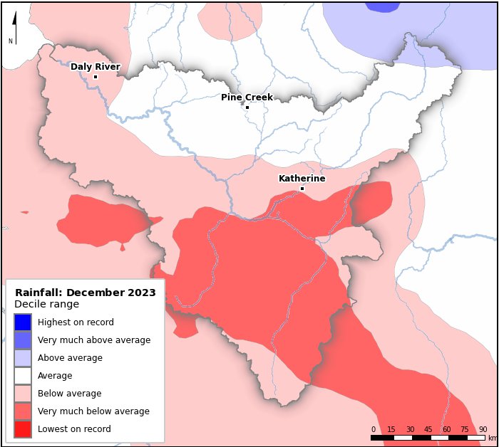 Rainfall deciles: December 2023