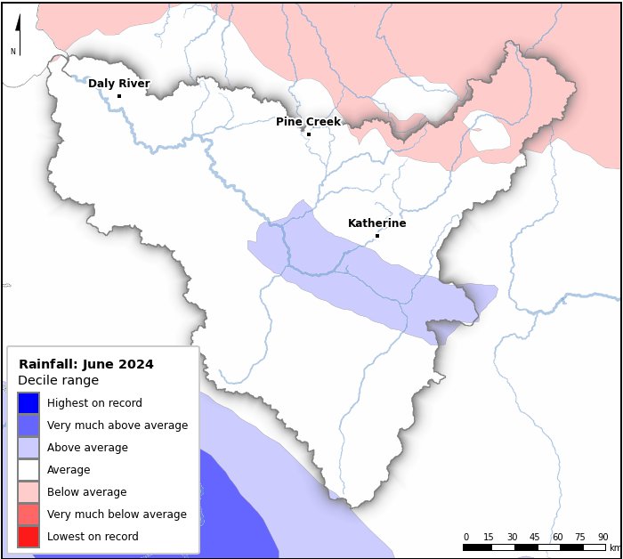 Rainfall deciles: June 2024