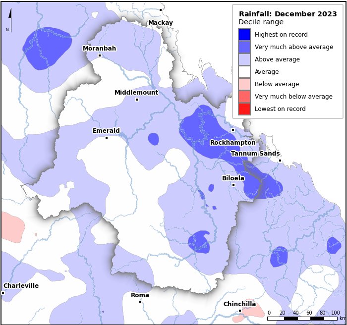 Rainfall deciles: December 2023