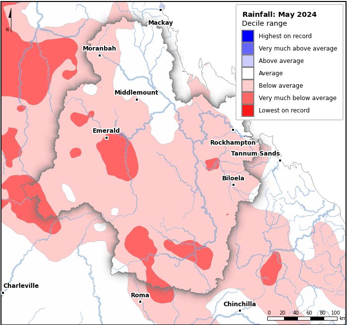 Rainfall deciles: May 2024