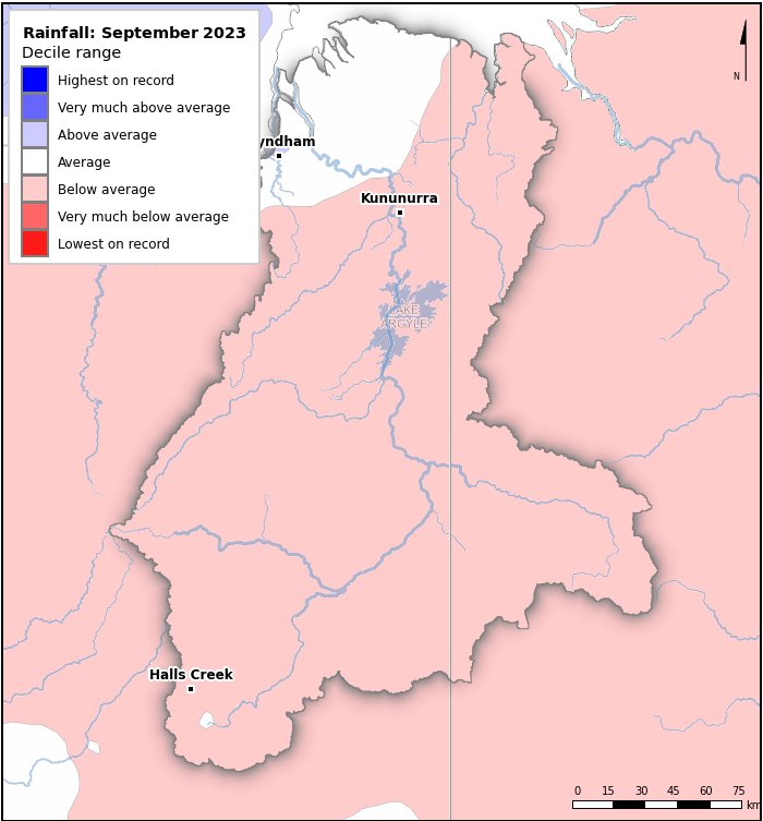 Rainfall deciles: September 2023