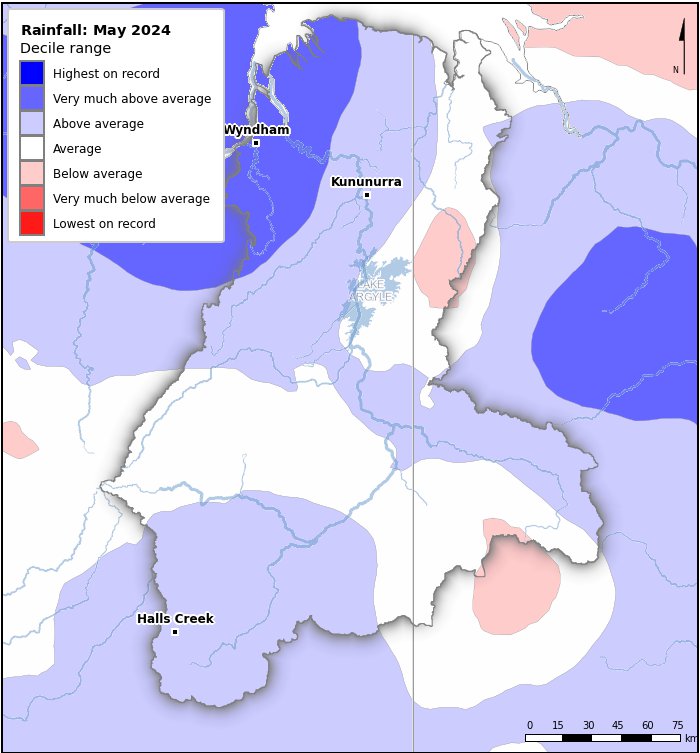Rainfall deciles: May 2024