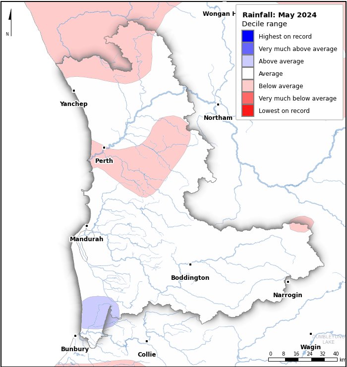 Rainfall deciles: May 2024